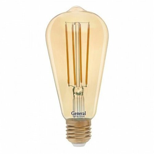 ����� LED GENERAL ECO FILAMENT ������� ST64S 8W E27 750Lm 2700K, ���� 237�