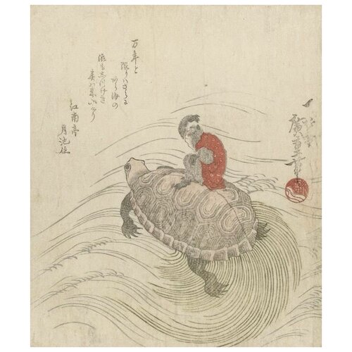       (1824) (Langharige schildpad (minogame) met aapje)   50. x 59.,  2250