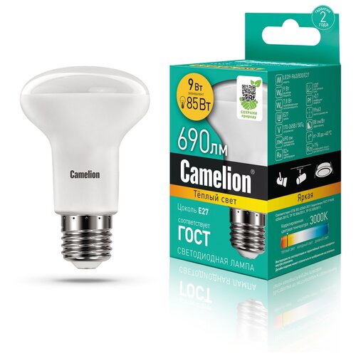   10   Camelion LED9-R63/830/E27,  1740