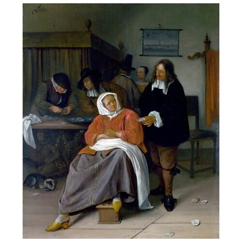       (An Interior with a Man offering an Oyster to a Woman)   30. x 36.,  1130