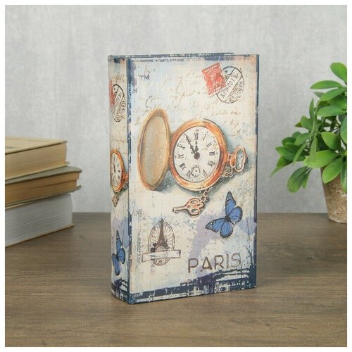 Сейф-книга дерево кожзам - Карманные часы. Париж, 21х13х5 см, цена 1154р
