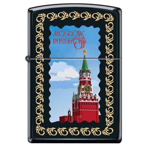   Zippo 218 Moscow Kremlin framed Black Matte,  3490