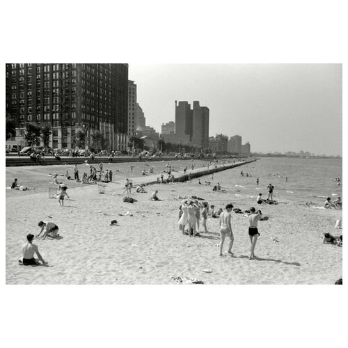         1941-  (Beach in Chicago in June 1941) 46. x 30.,  1350