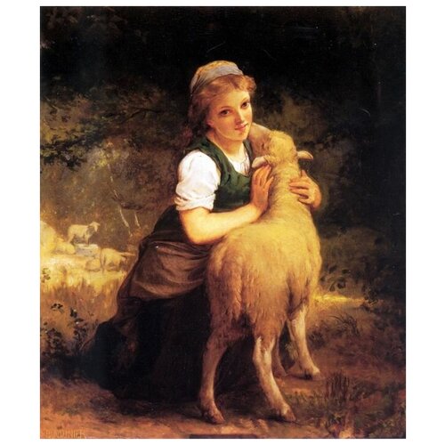        (Young Girl with Lamb)   40. x 47.,  1640