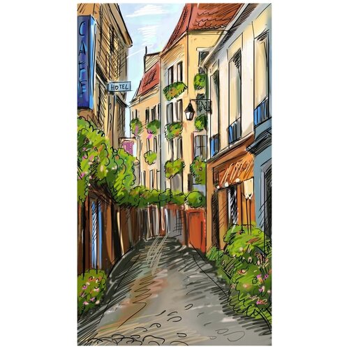        (Street up the hill) 30. x 53.,  1490