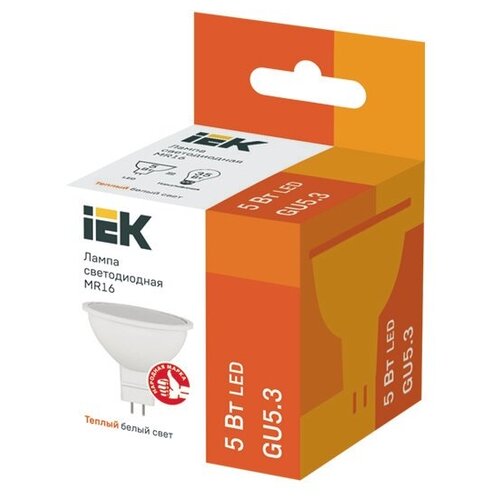   LED IEK , GU5.3, MR16, 5 , 3000 K,  ,  1291