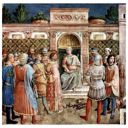    .      9St. Lawrence before the court of the Emperor Valerian)    41. x 40.,  1500