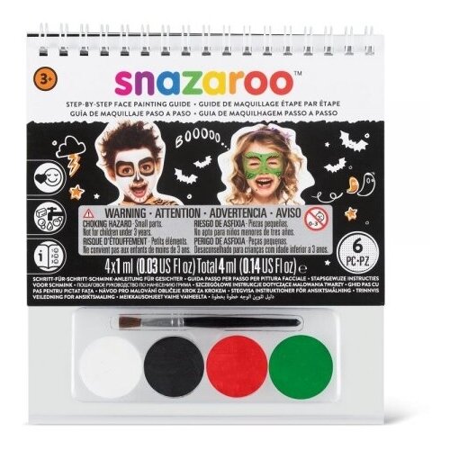 Snazaroo Набор красок для лица «Хэллоуин», 4 цвета, буклет sela, цена 889р
