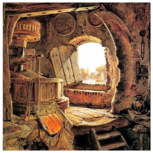          (Interior Of Rembrandt's Father's Mill-Upper Floor)    30. x 30.,  1000