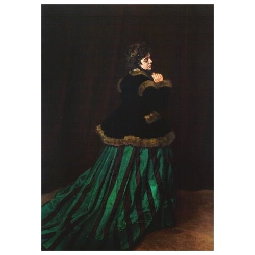        (The Woman in the Green Dress)   40. x 57.,  1880