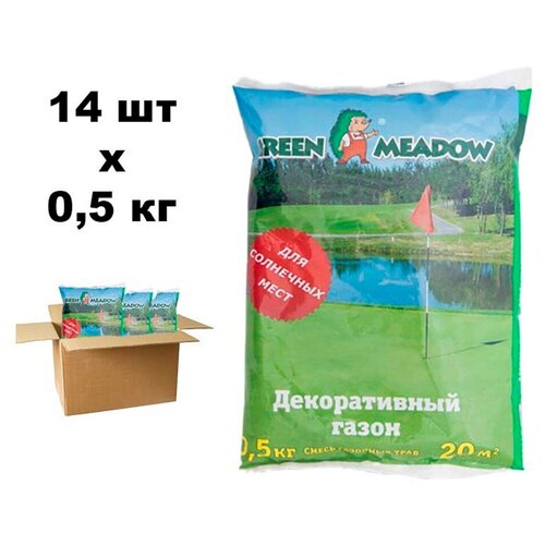Семена газона GREEN MEADOW Декоративный газон Солнечный 14 шт по 500 г, цена 3627р