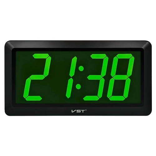 Часы электронные настольно-настенные VST-780, с зеленой подсветкой, цена 1450р
