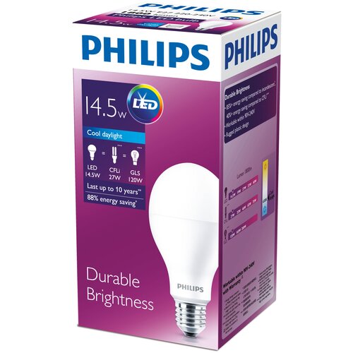   PHILIPS LEDBulb 14.5W E27 6500K,  578