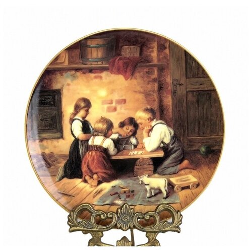 Декоративная тарелка Дети, Четверо играющих детей, Seltmann Vohenstrauss, цена 5000р