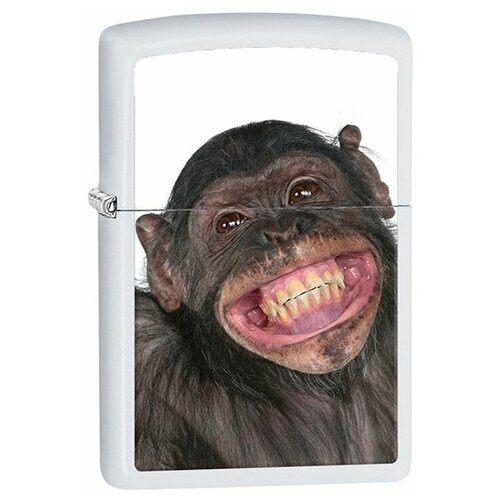   Zippo 28661 Monkey Grin White Matte,  4080