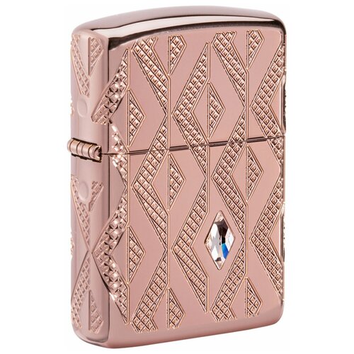    ZIPPO Armor 49702 Geometric Diamond Pattern Design   High Polish Rose Gold,  27240