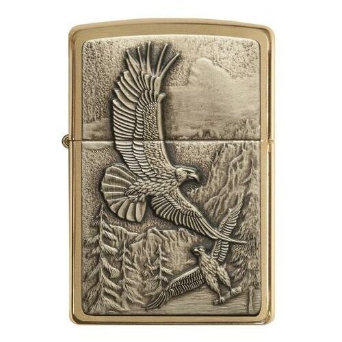    ZIPPO 20854 Soaring Eagles   Brushed Brass -  ,  7650