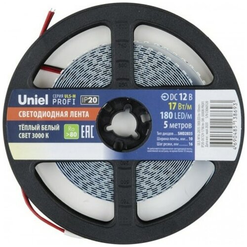 ������������ ����� Uniel ULS-M16-2835-180LED/m-10mm-IP20-DC12V-17W/m-5M-3000K PROFI ������� � ����������� ��������, ���� 2008�