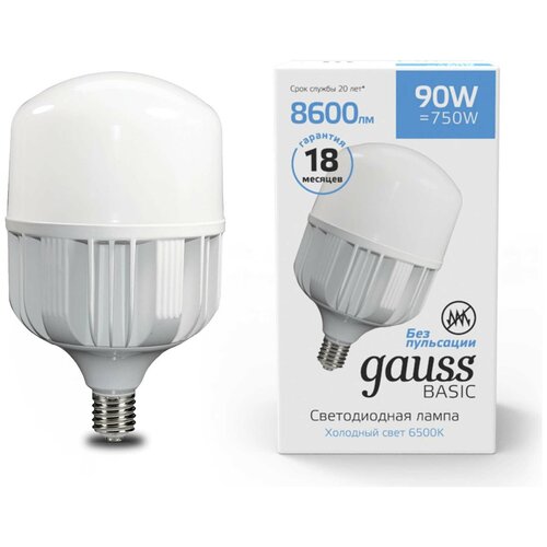  Gauss Basic T160 AC180-240V 90W 8600lm 6500K E40 LED 1/6,  1040