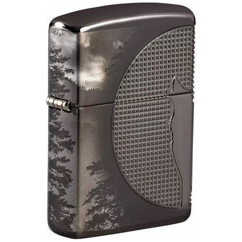    ZIPPO Armor 49353 Wolf Design   High Polish Black Ice - ,  18730