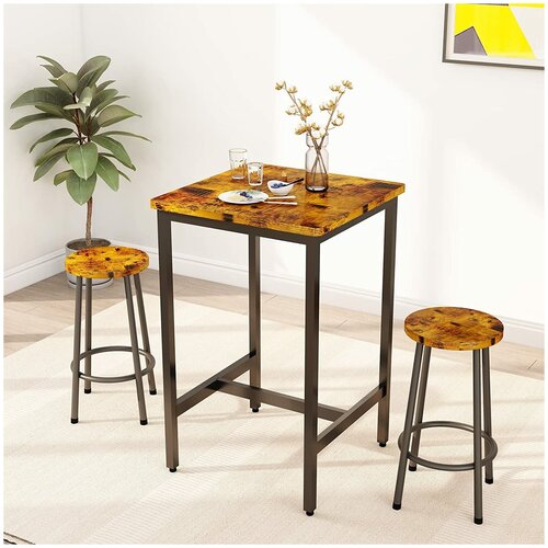 Комплект обеденной мебели Челси из 3-х предметов в стиле Лофт (1 квадратный стол /2 стула), цена 44000р