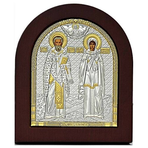 Киприан и Устина Священномученики. Серебряная икона. 11 х 13 см, цена 6700р