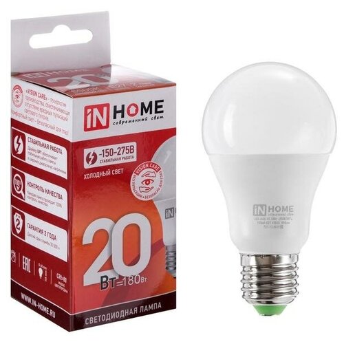   IN HOME LED-A60-VC, 27, 20 , 230 , 6500 , 1800 ,  308