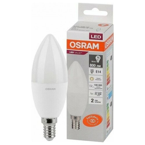  LED  LV CLB 75 10W E14 3000K 800lm  11439 (10/.) Osram,  1525