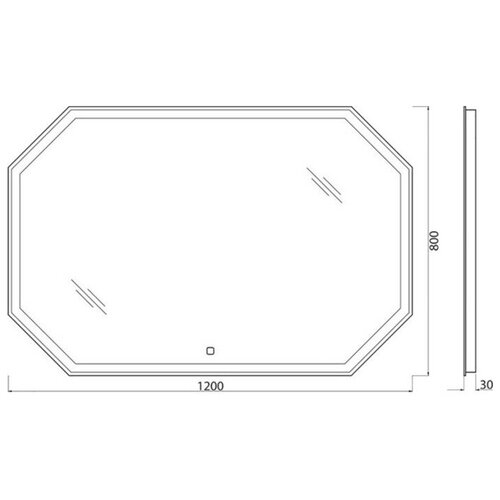  BelBagno SPC-OTT-1200-800-LED-TCH,  12590