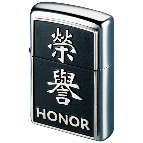   ZIPPO Chinese Symbol Honor Emblem Brushed Chrome,  3480