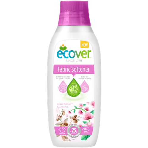 ECOVER SENSITIVE FABRIC SOFTENER Apple Blossom & Almond Softens & Cares 25         750,  2000