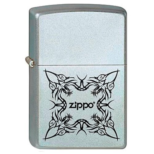  Zippo 205  Tattoo Design Satin Chrome,  4090