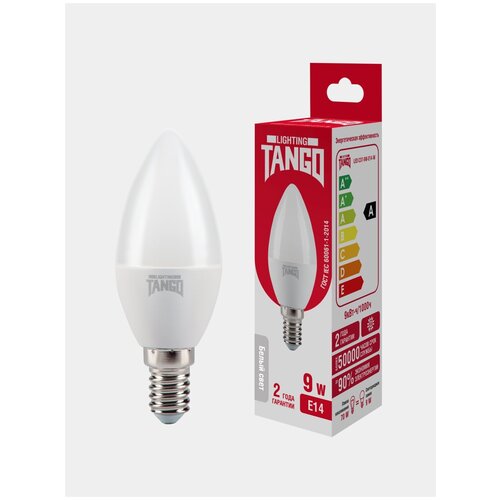   5  9W E14  4000K 220V (TANGO LED C37-9W-E14-W) TANGO,  377