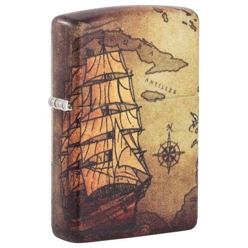    ZIPPO Classic 49355 Pirate Ship Design   White Matte -  ,  7140