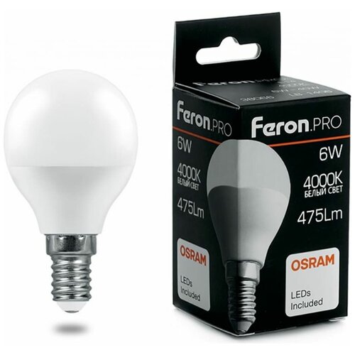   Feron.PRO LB-1406  E14 6W 4000K,  136